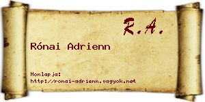 Rónai Adrienn névjegykártya